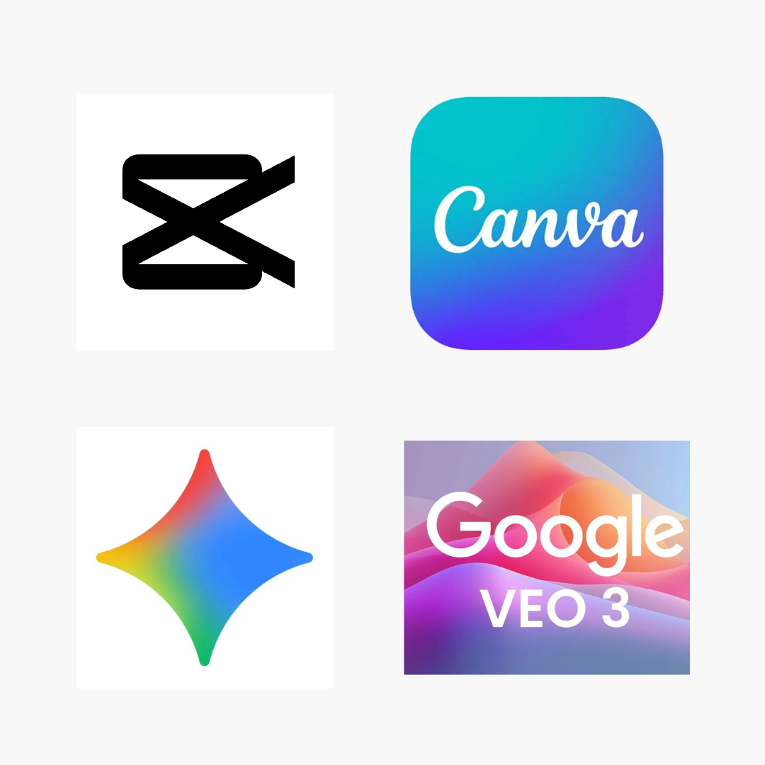 CapCut + Canva + Gemini + Veo3 (1 mês)